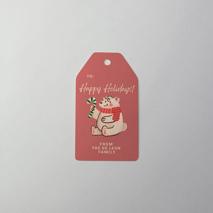 Scarf Bear Gift Tag