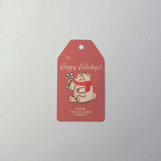 Scarf Bear Gift Tag