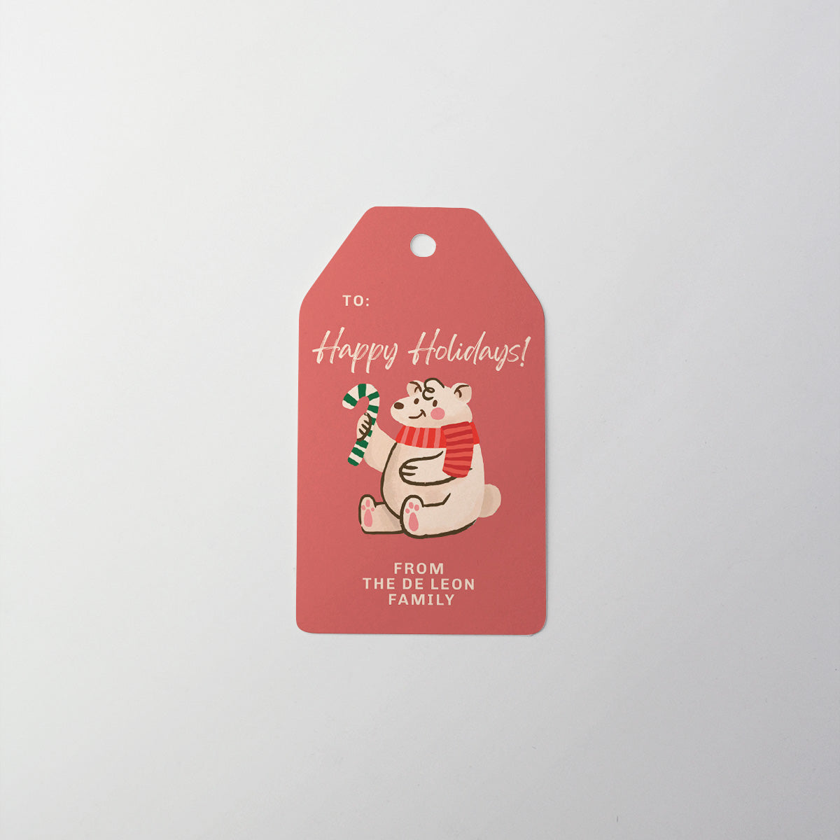 Scarf Bear Gift Tag