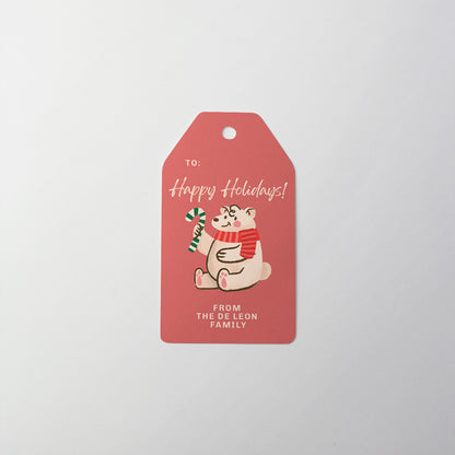 Scarf Bear Gift Tag
