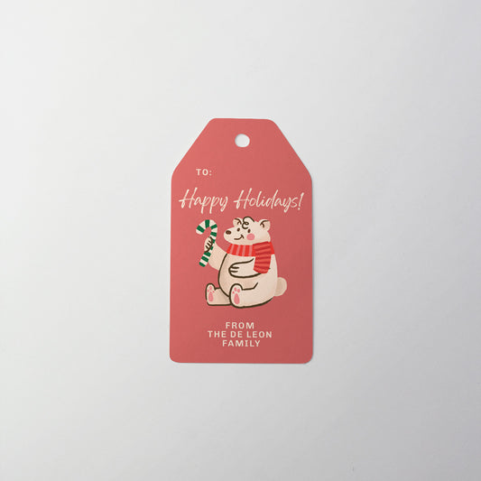 Scarf Bear Gift Tag
