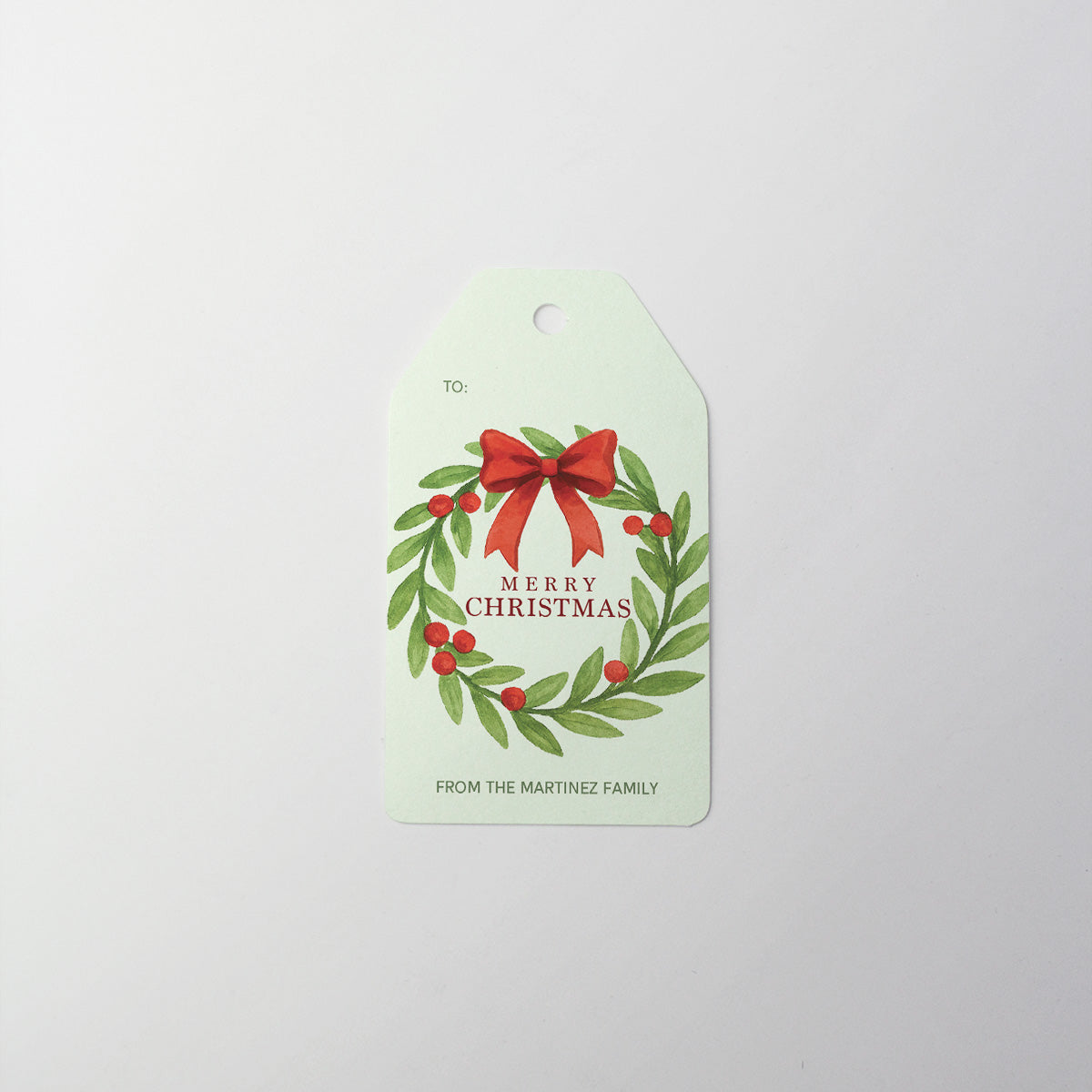 Warm Wreath Gift Tag