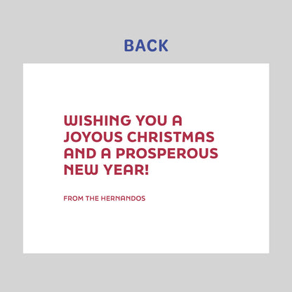 Red Block Holiday Card