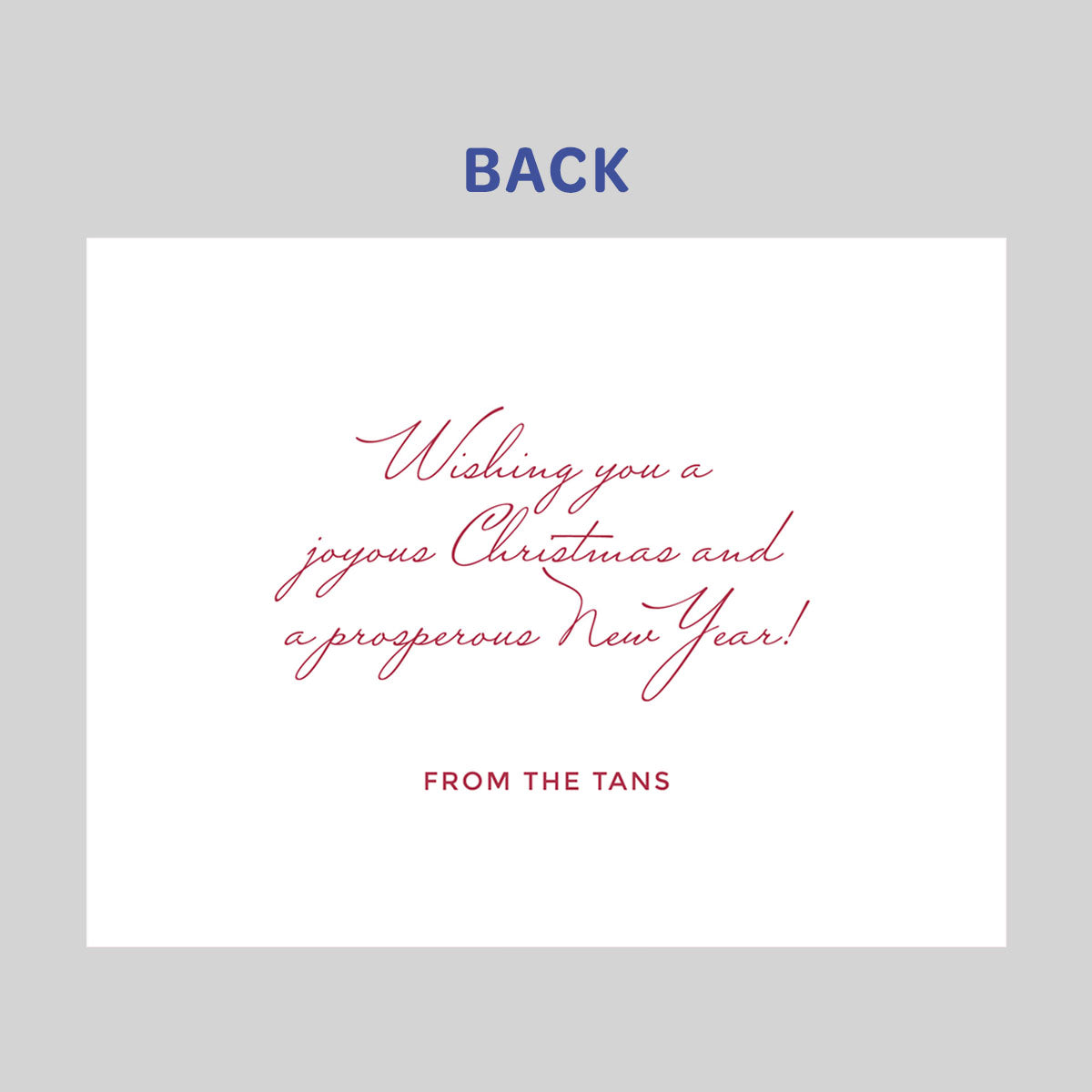Script Holiday Card