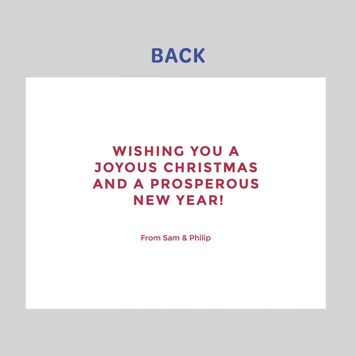 Borderless Holiday Card