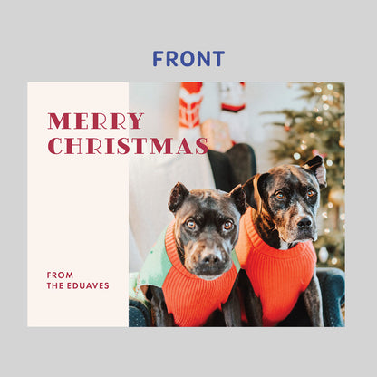 Beige Block Holiday Card