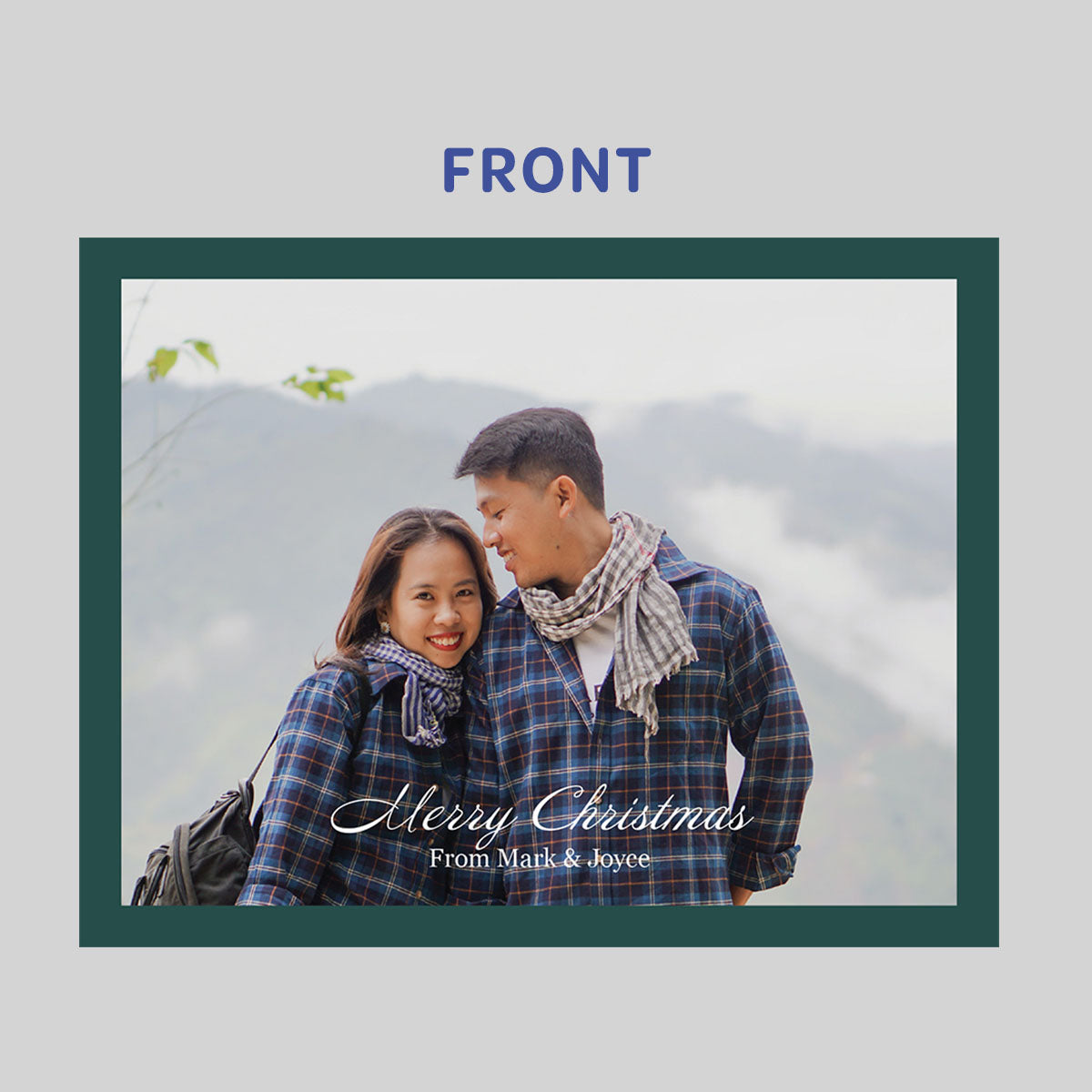 Green Border Holiday Card