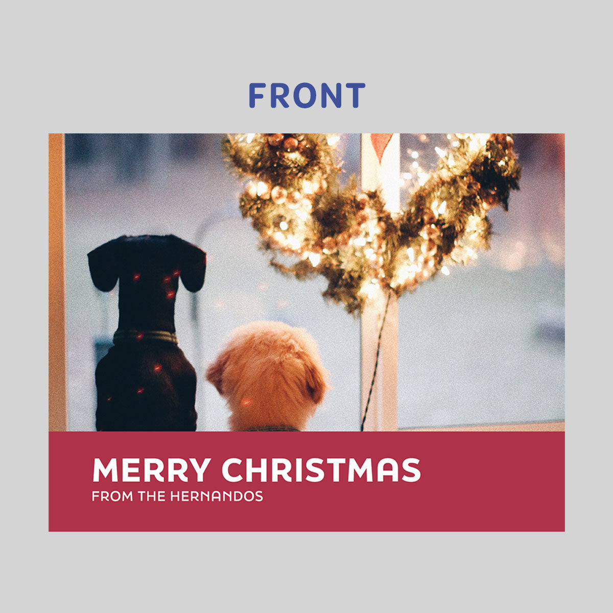 Red Block Holiday Card