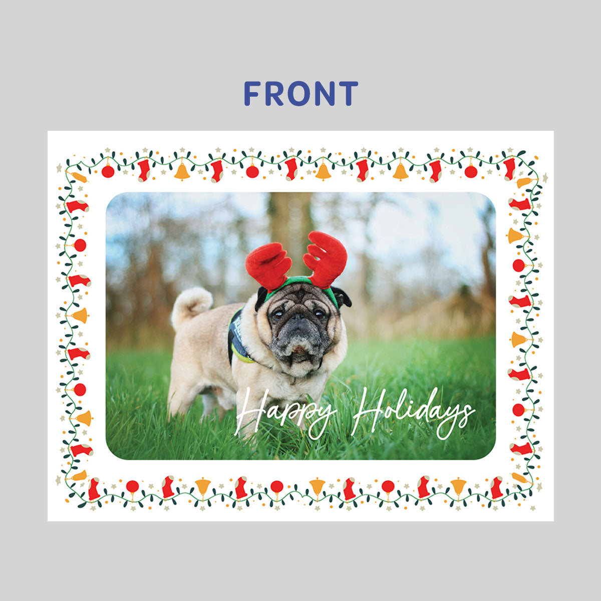 String Border Holiday Card