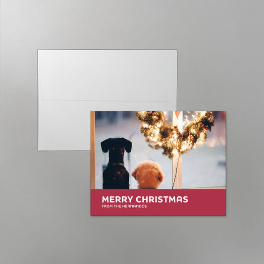 Red Block Holiday Card
