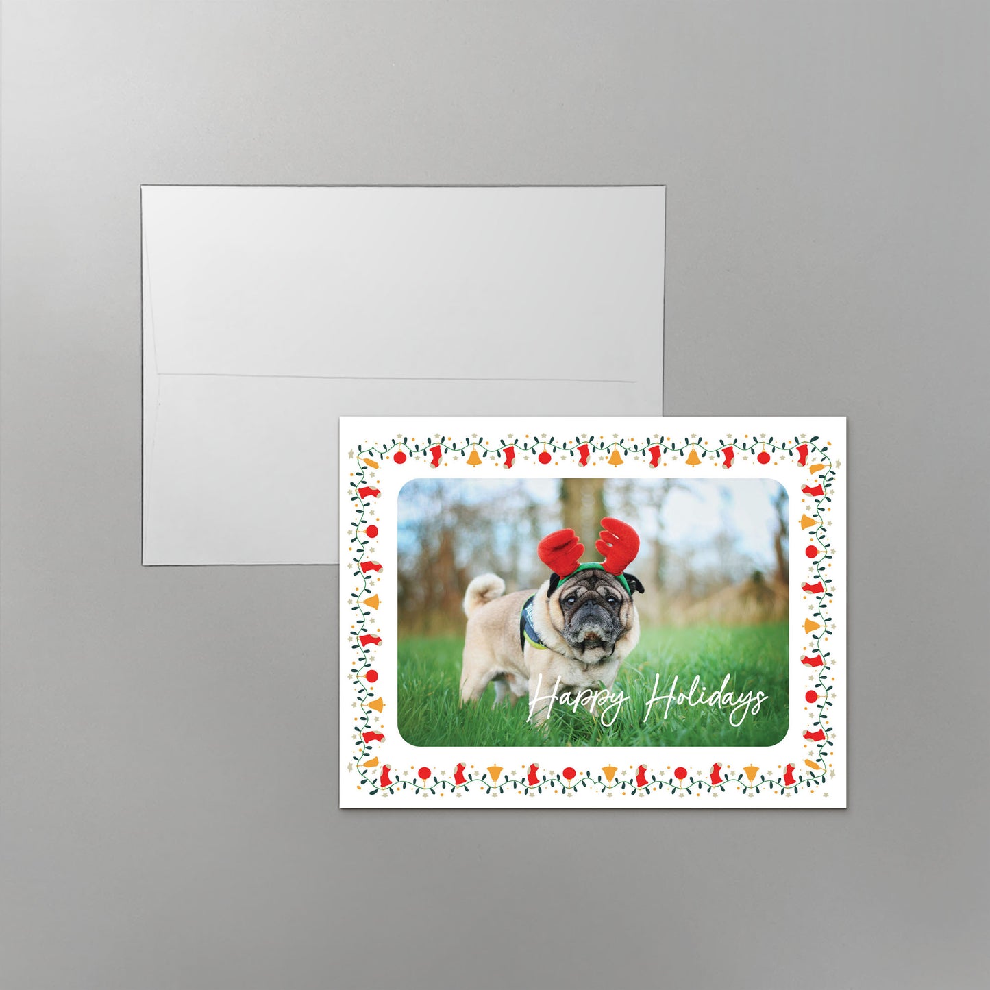 String Border Holiday Card