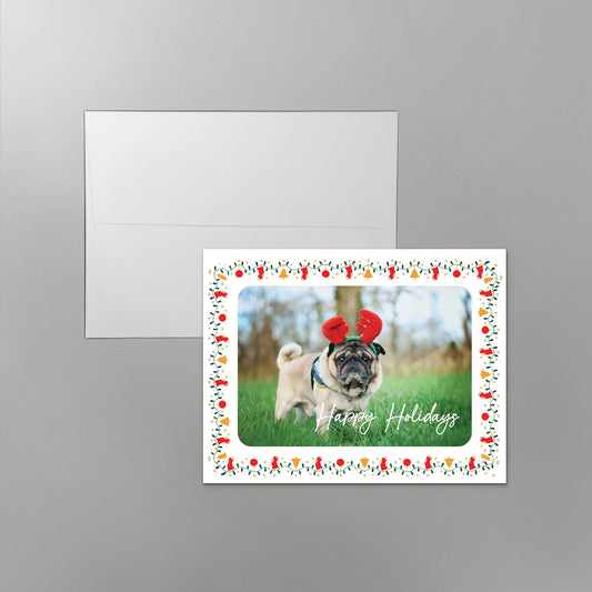 String Border Holiday Card
