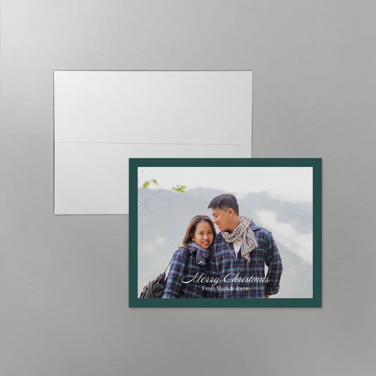 Green Border Holiday Card
