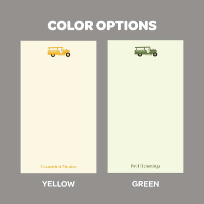 Jeepney Notepad