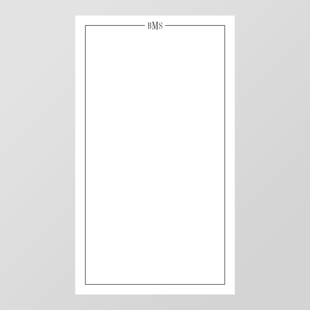 Line Monogram Notepad