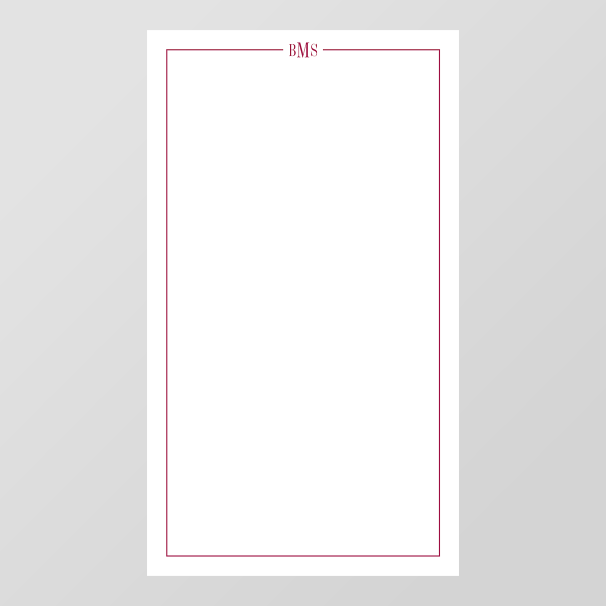 Line Monogram Notepad