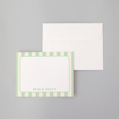 Pastel Striped Flat Notecard
