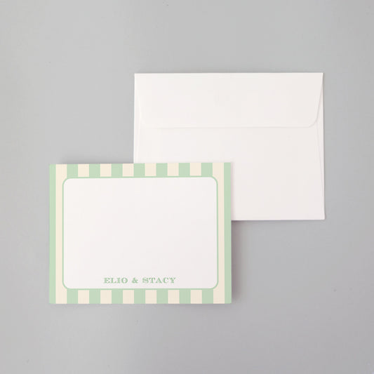 Pastel Striped Flat Notecard