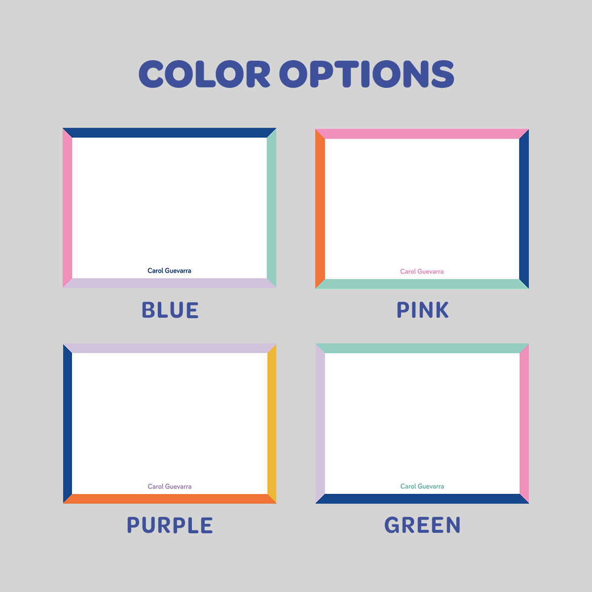 Frame Border Flat Notecard