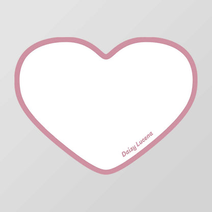 Border Heart Shaped Notecard