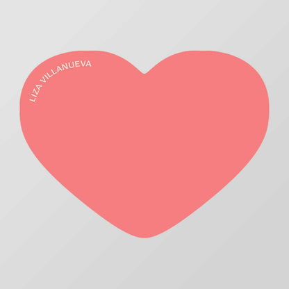 Plain Heart Shaped Notecard