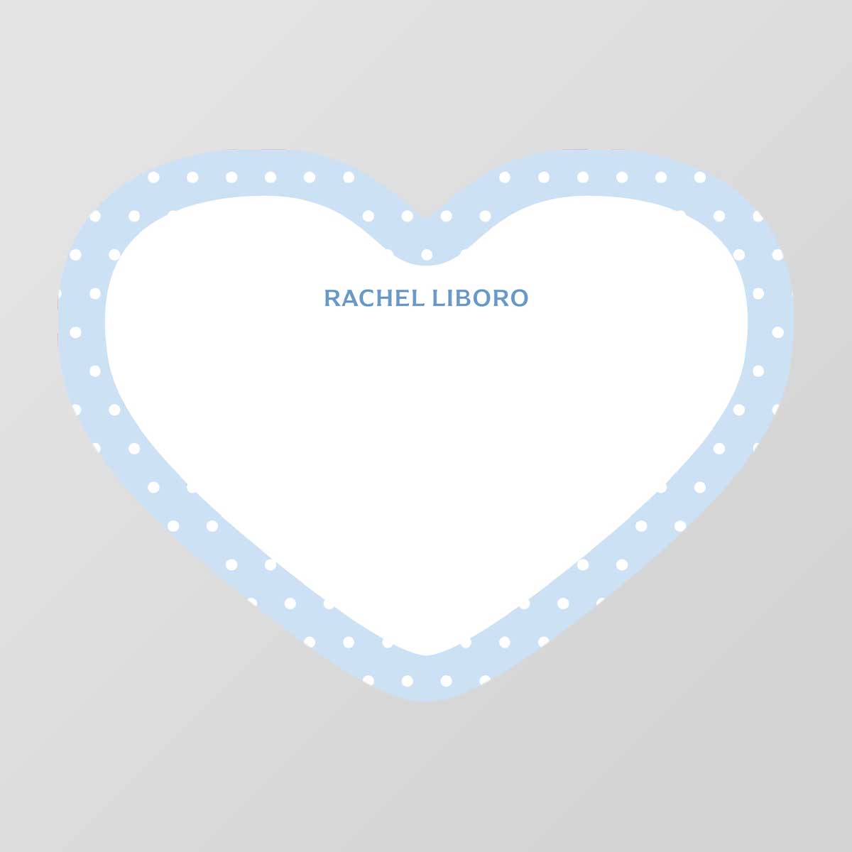 Dotted Heart Shaped Notecard