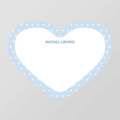 Dotted Heart Shaped Notecard