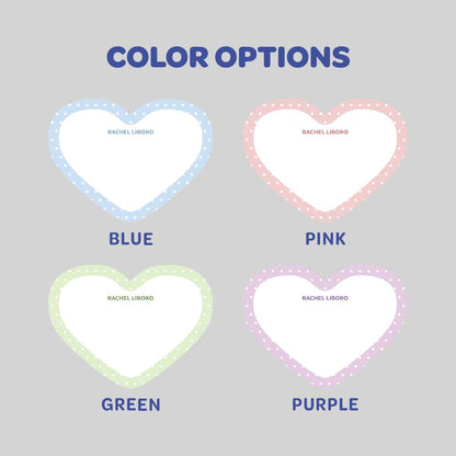 Dotted Heart Shaped Notecard