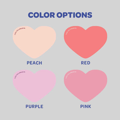 Plain Heart Shaped Notecard