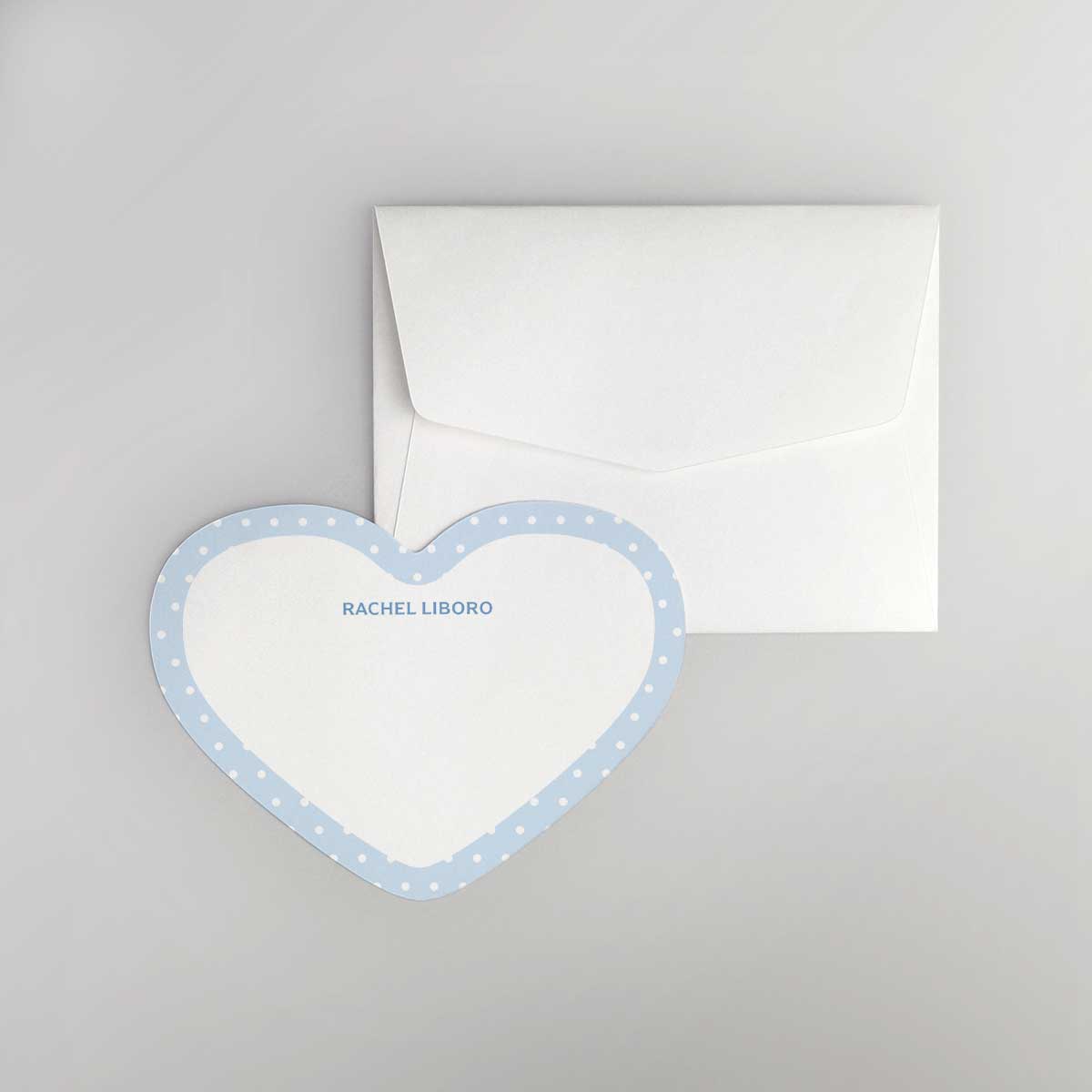 Dotted Heart Shaped Notecard