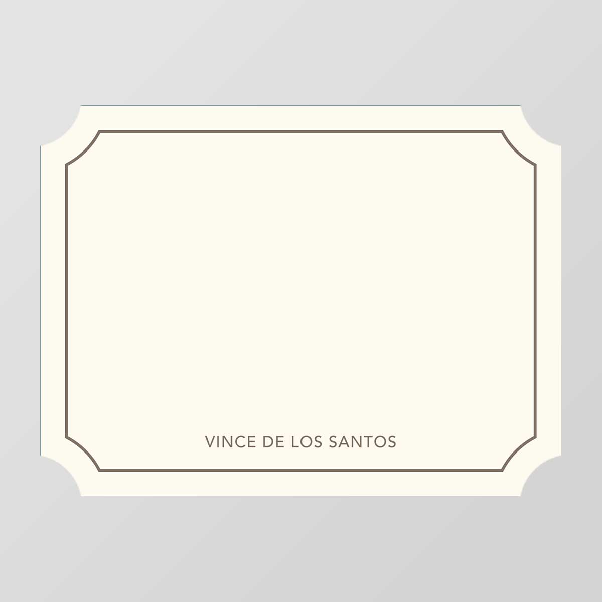 Pastel Lined Bracket Shaped Notecard