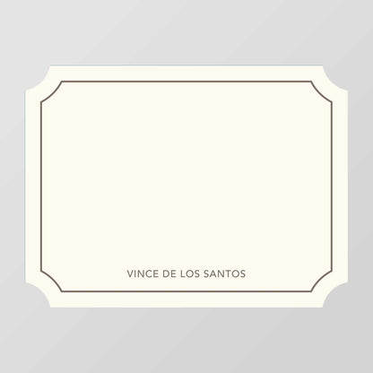 Pastel Lined Bracket Shaped Notecard