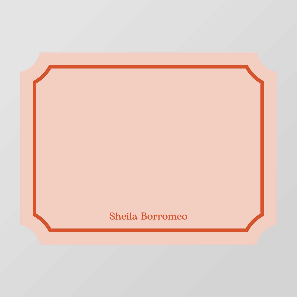 Thick Lined Bracket Shaped Notecard