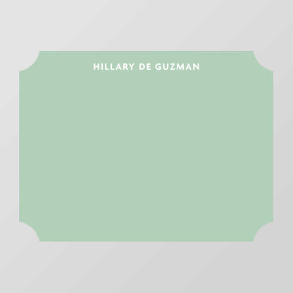 Pastel Plain Bracket Shaped Notecard