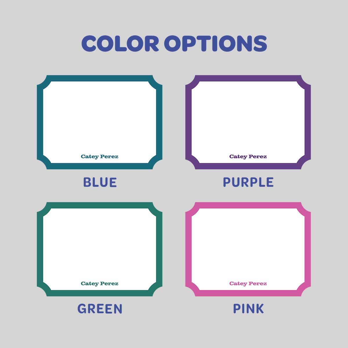 Border Bracket Shaped Notecard
