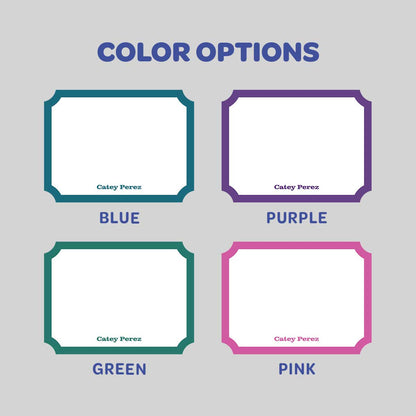 Border Bracket Shaped Notecard