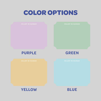 Pastel Plain Bracket Shaped Notecard
