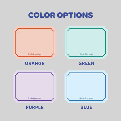 Thick Lined Bracket Shaped Notecard