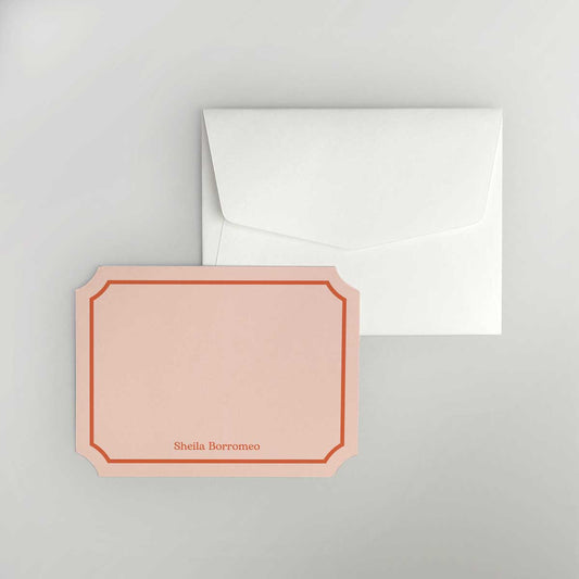 Thick Lined Bracket Shaped Notecard