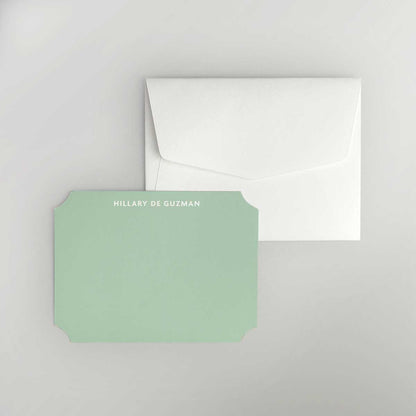 Pastel Plain Bracket Shaped Notecard