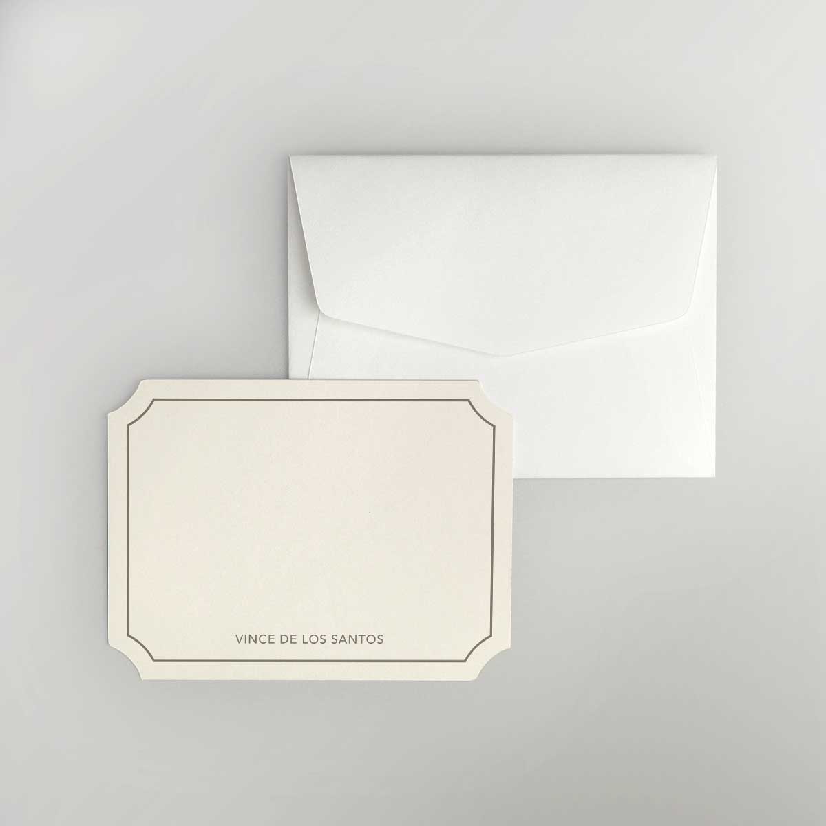 Pastel Lined Bracket Shaped Notecard