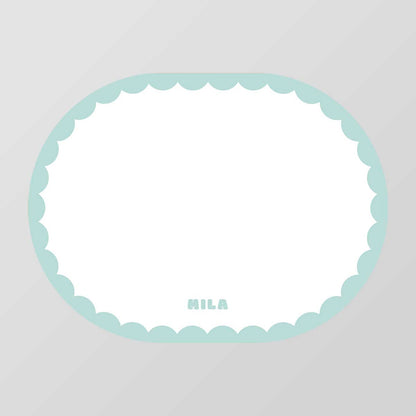 Cloud Oval Shaped Notecard