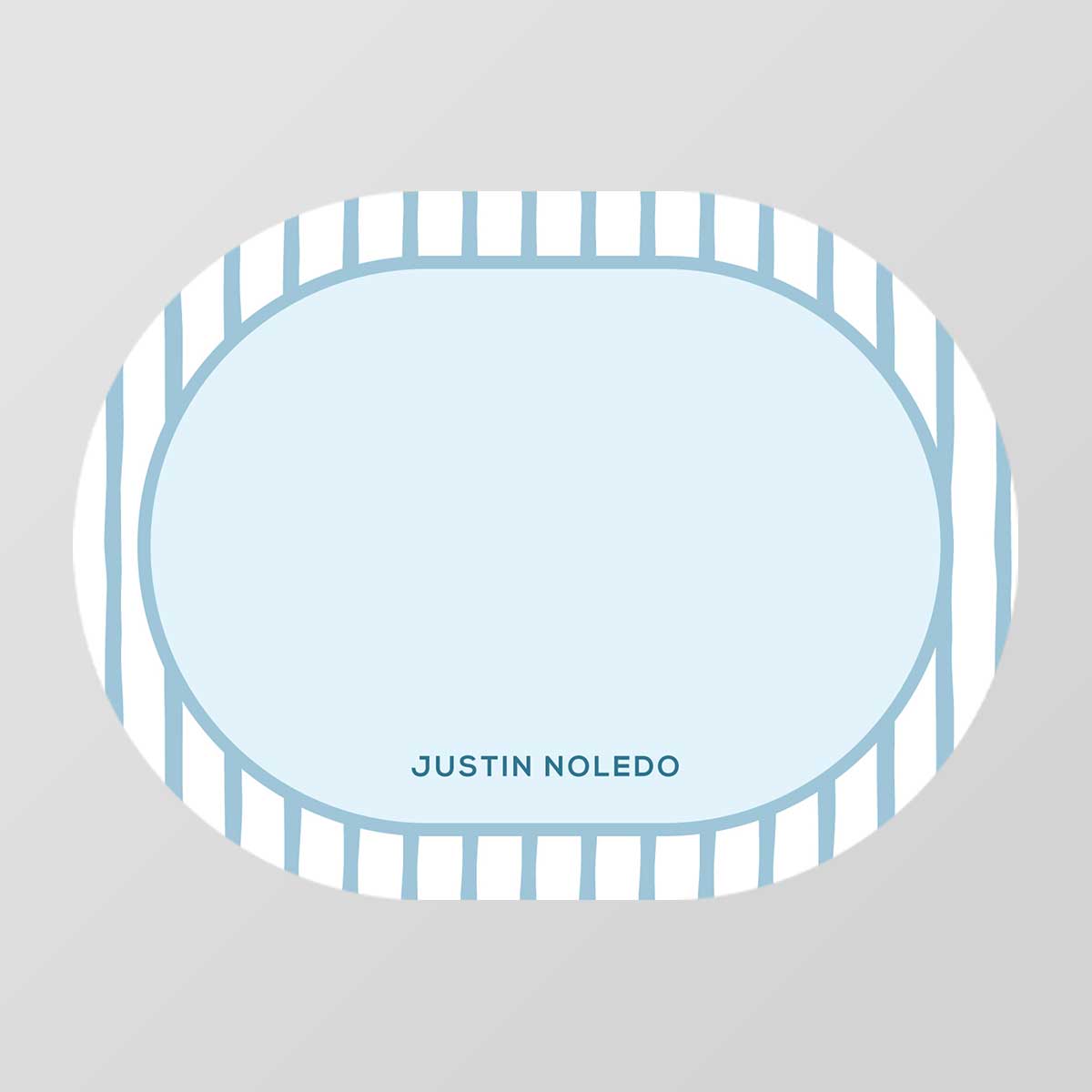 Patterned Oval Shaped Notecard
