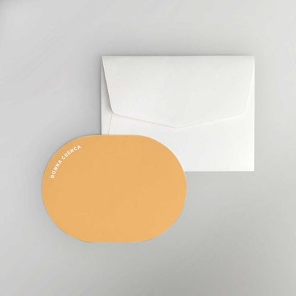 Soft Oval Shaped Notecard