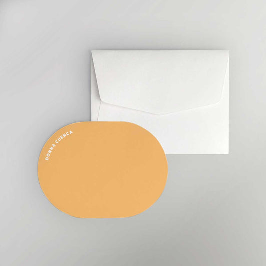 Soft Oval Shaped Notecard