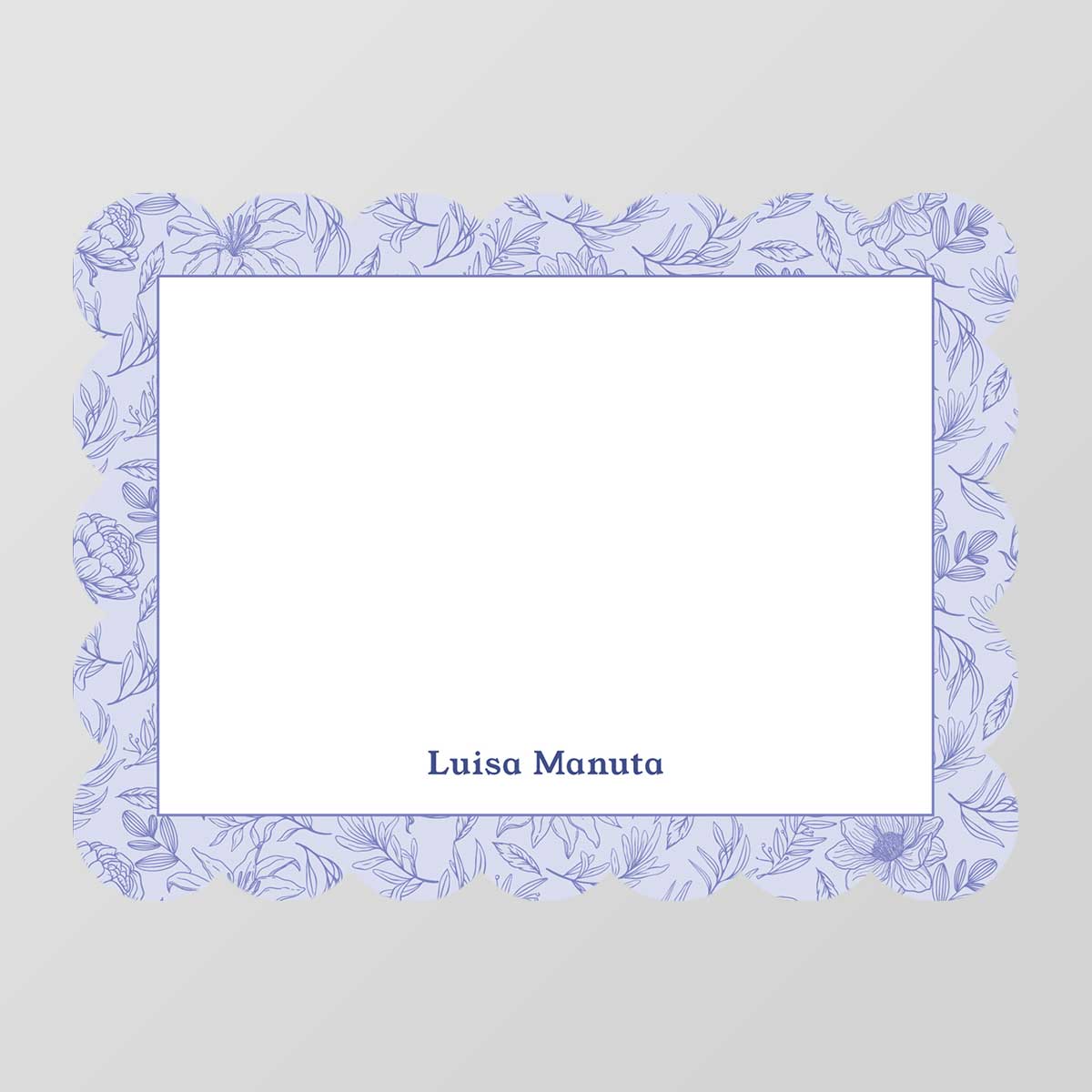 Floweret Scalloped Shaped Notecard
