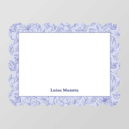 Floweret Scalloped Shaped Notecard