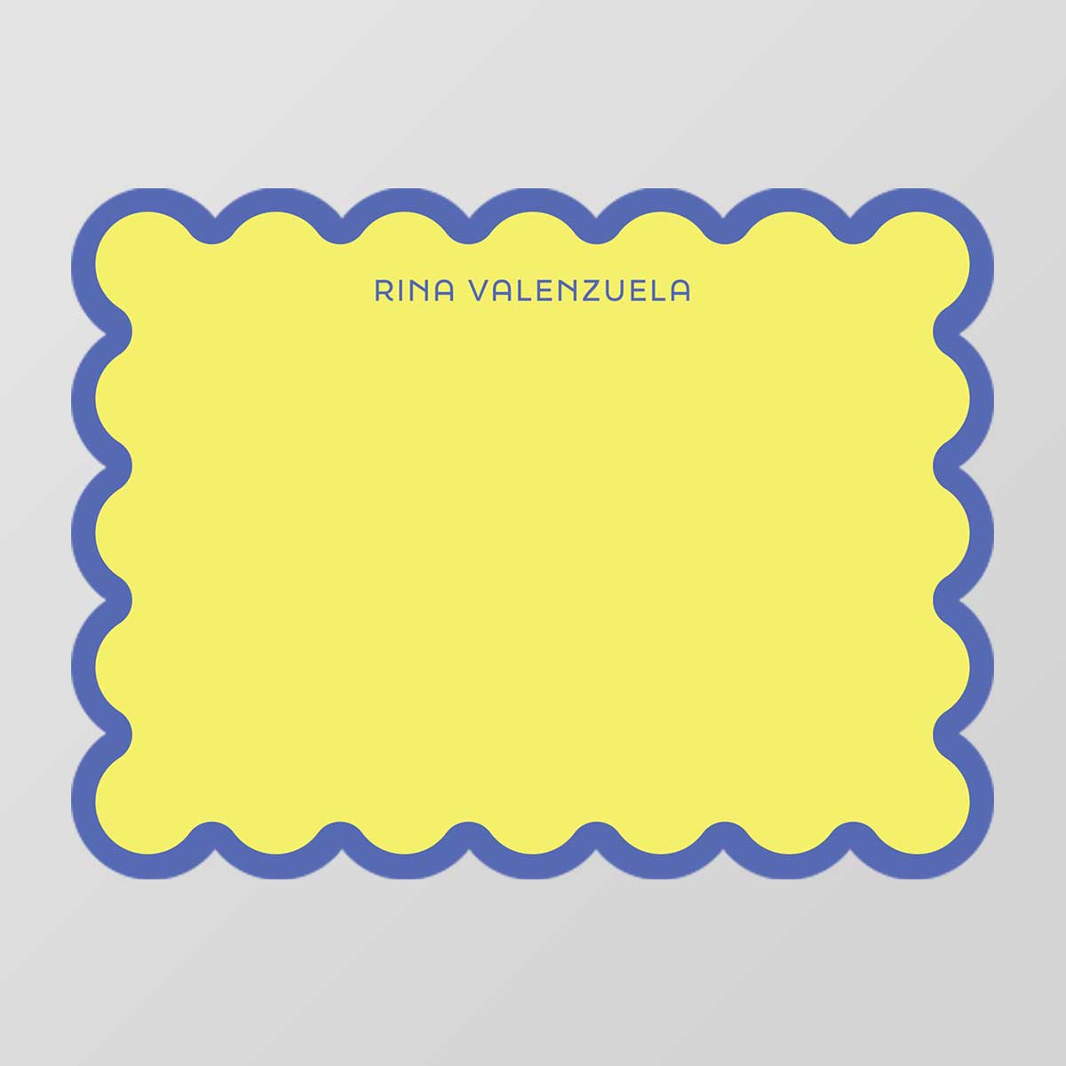 Wavelet Scalloped Shaped Notecard
