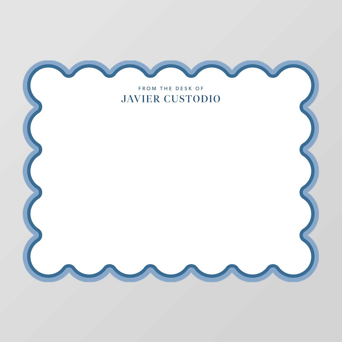 Curvy Scalloped Shaped Notecard