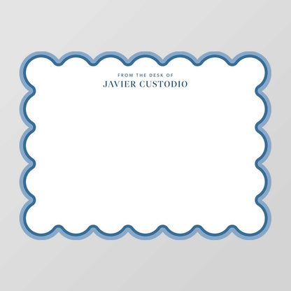 Curvy Scalloped Shaped Notecard